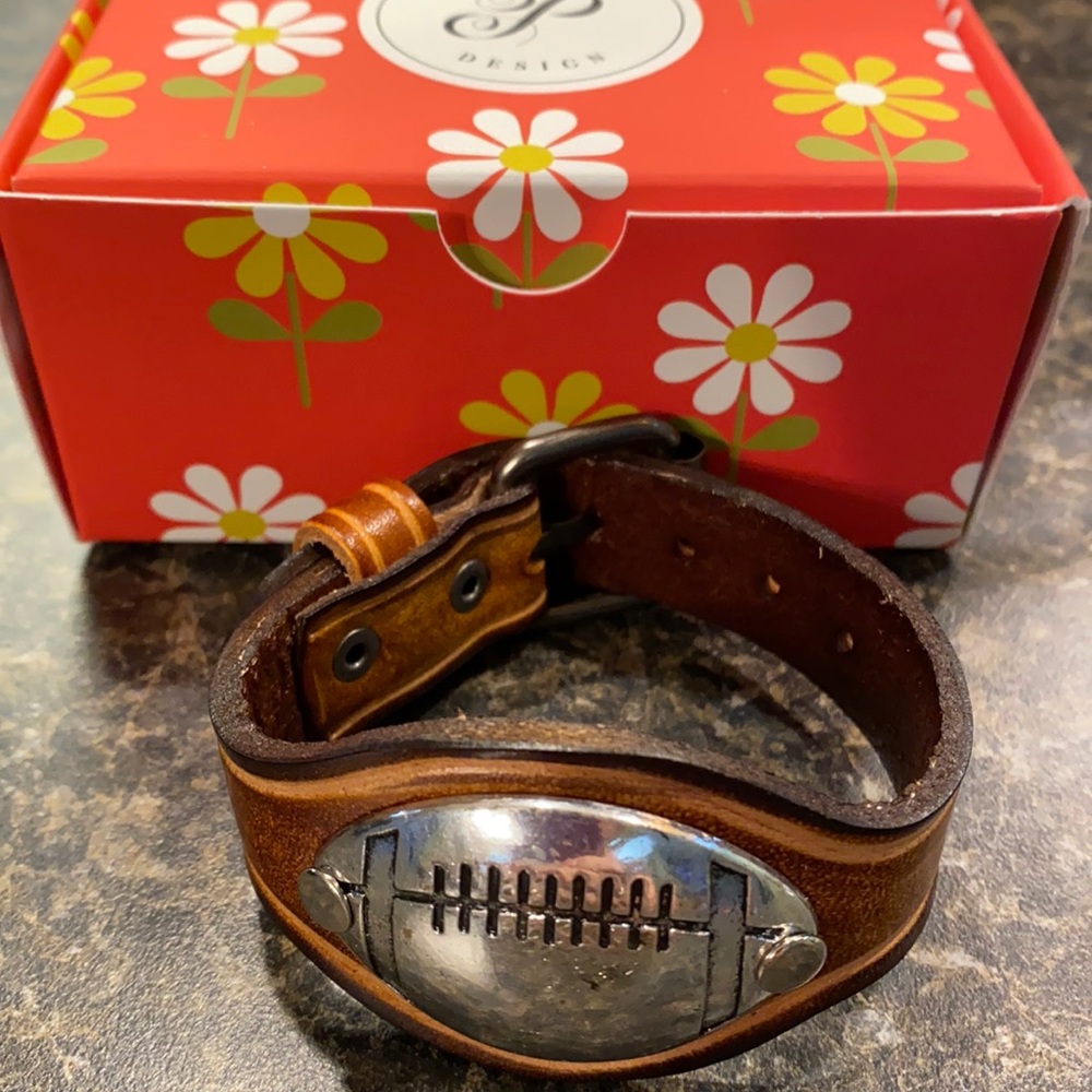 Plunder mini football cuff bracelet